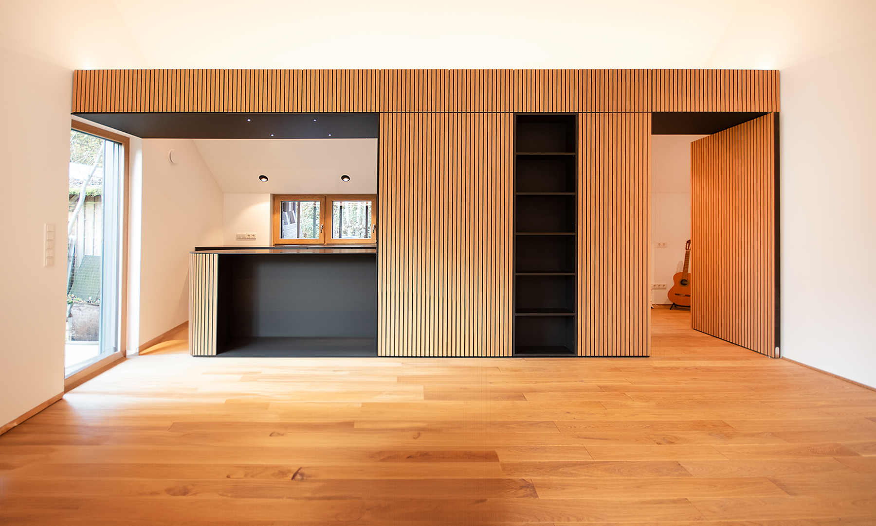 Küche des Design-Anbau im Ruwertal. Eine Referenz von Holzbau Henz.